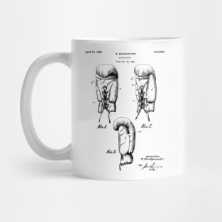 Boxing Gloves Patent - Boxer Trainer Coach Gym Art - White Mug